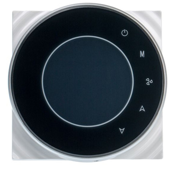 Комнатный термостат с WiFi, FAC-6000ELW, FANCOIL 4труб. корпус Чер., Подсветка Бел.