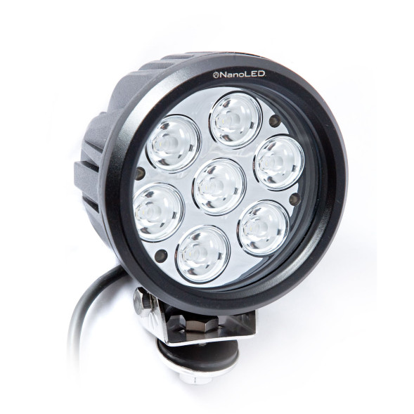Фара светодиодная NANOLED 70W, SLIM круглая, 7 LED CREE X-ML, узкий луч, D150*85 мм