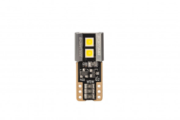 Светодиодные лампы W5W (T10) Optima Premium 220Lm, LG Chip, SPECIAL CAN, 1,25W, 5000K, 12V, (W2.1X9.5D), Комплект 2 лампы