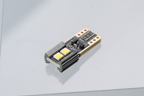 Светодиодные лампы W5W (T10) Optima Premium 220Lm, LG Chip, SPECIAL CAN, 1,25W, 5000K, 12V, (W2.1X9.5D), Комплект 2 лампы