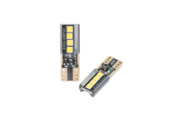 Светодиодные лампы W5W (T10) Optima Premium 440Lm, LG Chip, CAN, 2.5W, 5000K, 12V, (W2.1X9.5D), комплект 2 лампы