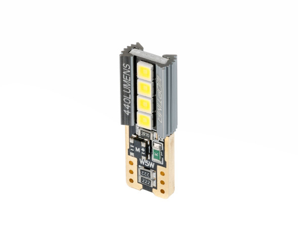 Светодиодные лампы W5W (T10) Optima Premium 440Lm, LG Chip, SPECIAL CAN, 5000K, 2.5W, 12V, (W2.1X9.5D), Комплект 2 лампы
