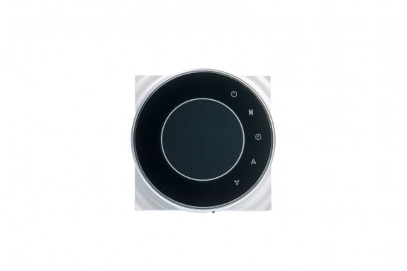 Комнатный термостат с WiFi, FHT-6000GALW, 5A корпус Круглый цвет Чер., Экран Черн., буквы Бел.