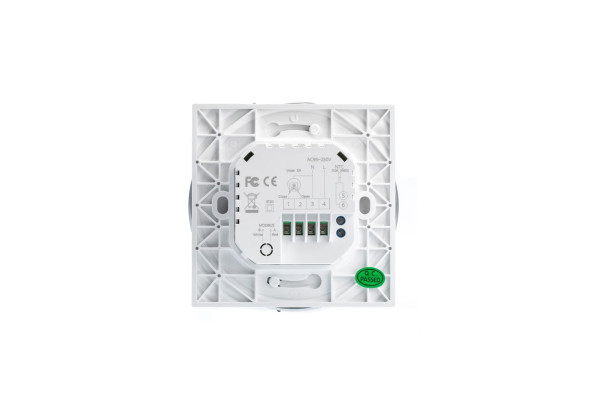 Комнатный термостат с WiFi, FHT-6000GALW, 5A корпус Круглый цвет Чер., Экран Черн., буквы Бел.