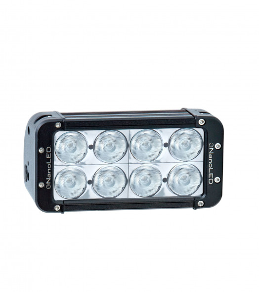 Фара светодиодная NANOLED 80W, 8 LED CREE X-ML, в два ряда, широкий луч, 198*100*93 мм