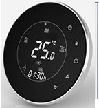 Комнатный термостат с WiFi, FHT-6000GBLW, 16A, корпус Круглый цвет Чер., Экран Черн., буквы Бел.
