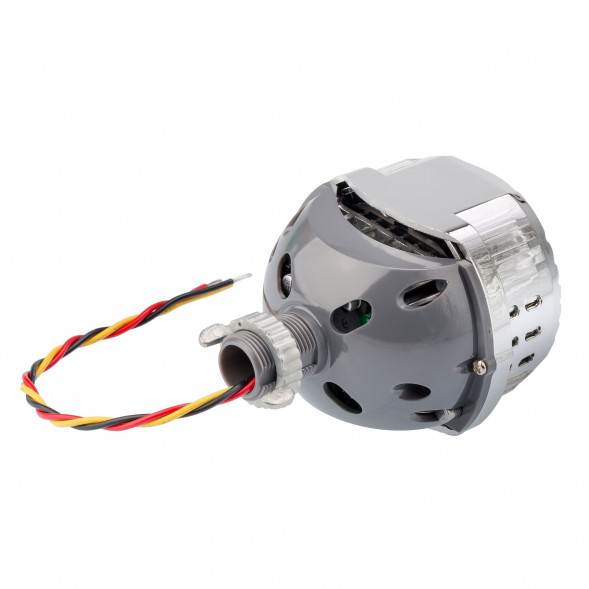 Светодиодная линза дальнего света Optima LED Lens High Beam Devil Eye RED, 5000K, с подсветкой линзы КРАСНОГО цвета, комплект 2 шт.