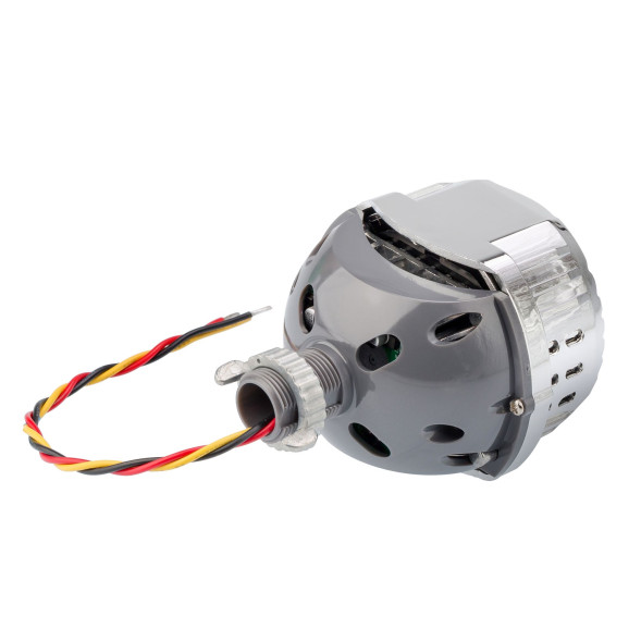 Светодиодная линза дальнего света Optima LED Lens High Beam Devil Eye BLUE, 3 дюйма, 5000K, с подсветкой линзы СИНЕГО цвета, комплект 2 шт.