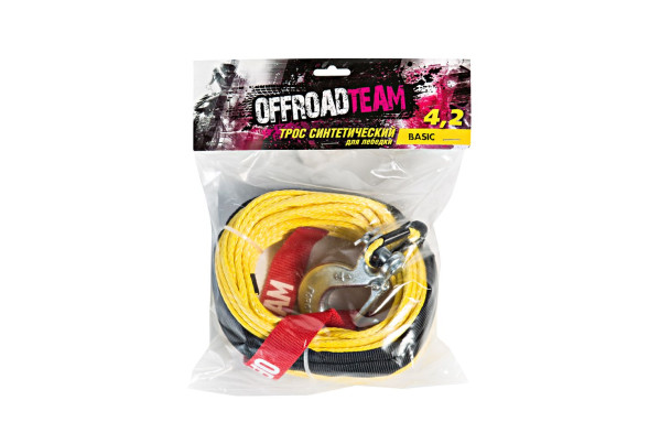 Трос синтетический OffRoadTeam Basic 4,2мм х 20м, с крюком