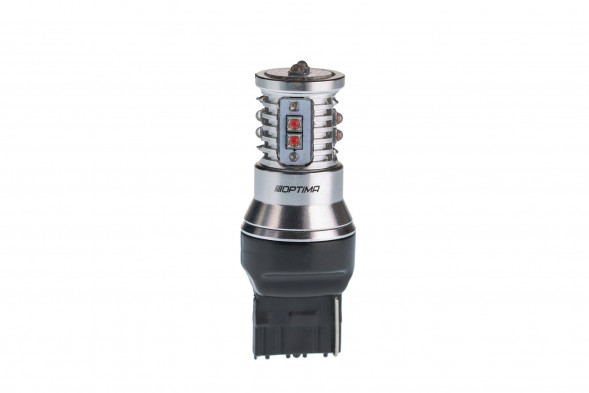 Светодиодная лампа 7440 Optima MINI-CREE, RED, CAN, CREE XB-D*10, 1800K, 12-24V, (W3X16g), 1 лампа