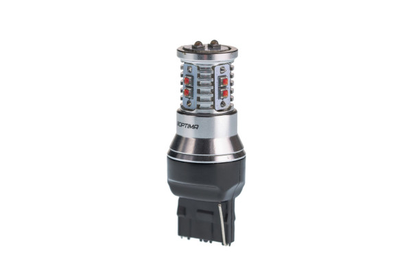 Светодиодная лампа 7440 Optima MINI-CREE, RED, CAN, CREE XB-D*10, 1800K, 12-24V, (W3X16g), 1 лампа