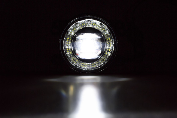 Светодиодная противотуманная фара OPTIMA LED FOG LIGHT №674 Jeep/Dodge , 100мм, 9W, DRL 2W 5500K, 12-18V, комплект 2шт
