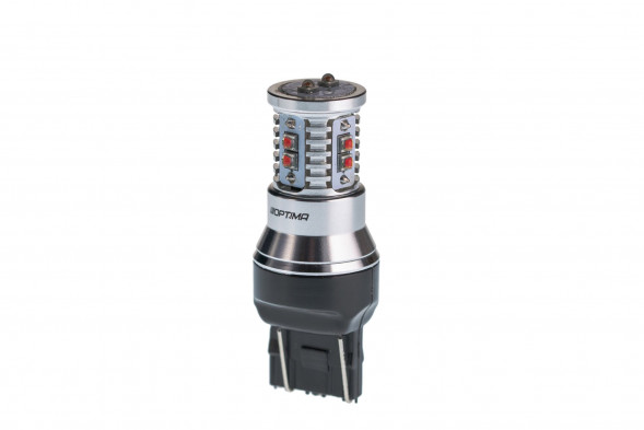 Светодиодная лампа 7443 Optima MINI-CREE, RED, CAN, CREE XB-D*10, 1800K, 12-24V, (W3X16g), двухконтактная, 1 лампа