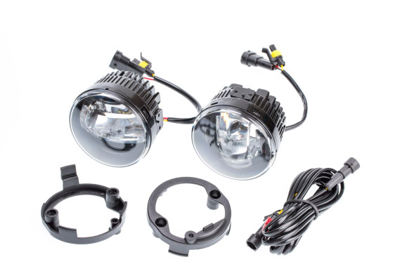 Светодиодная противотуманная фара OPTIMA LED FOG LIGHT 098 Nissan/Honda 90мм, 7W/0,4W, 5500K, 12V, комплект 2шт