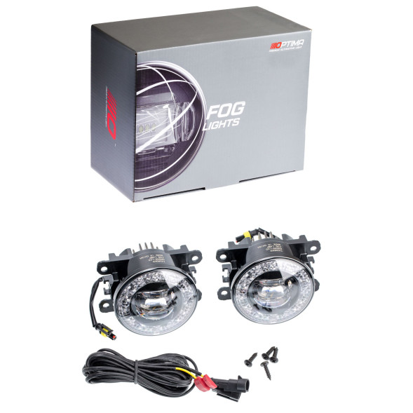Светодиодная противотуманная фара OPTIMA LED FOG LIGHT 998 Nissan/Honda 90мм, 9W/2W, 5500K, 9-18V, комплект 2шт