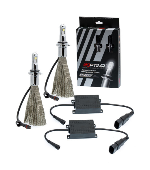 Светодиодные лампы HB4/9006 Optima LED COBALT, CREE XHP-50, 4800K, 12-24V, комплект 2 лампы
