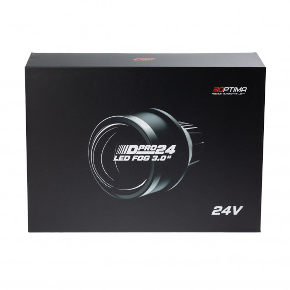 Светодиодная линза противотуманного света Optima LED FOG Lens D-PRO 3,0", 5500K, 24V Комплект 2 шт.