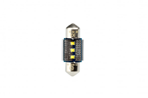 Светодиодная лампа Festoon 28mm Optima Premium, PHILIPS, CAN, white, 12V, T10*28mm (SV 7-8), 1 лампа
