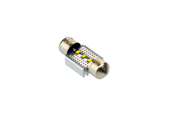 Светодиодная лампа Festoon 28mm Optima Premium, PHILIPS, CAN, white, 12V, T10*28mm (SV 7-8), 1 лампа