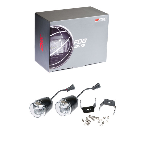 Светодиодная противотуманная фара OPTIMA LED FOG LIGHT 1275 Универсальная 70мм, 9W, 5500K, 9-32V, комплект 2шт