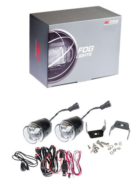 Светодиодная противотуманная фара OPTIMA LED FOG LIGHT 1275 Универсальная 70мм, 9W, 5500K, 9-32V, комплект 2шт