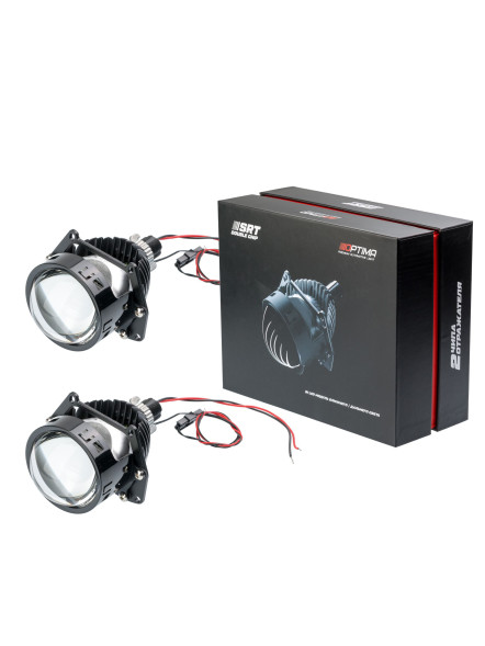Светодиодная линза Optima Premium Bi-LED Lens, Series Reflector Technology (SRT), Double Chip 3.0", 5500К 24V, Комплект 2 шт.