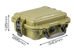 Кейс пластиковый OffRoadTeam Серия-Element модель EL613050 ЗЕЛЕНЫЙ, внутренние размеры 261*212*116мм, IP65