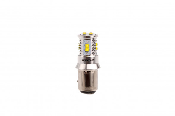 Светодиодная лампа P21/4W Optima MINI-CREE, CAN, CREE XB-D*10, 5500K, 12-24V, (BAZ15d), двухконтактная, 1 лампа