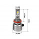 Светодиодные лампы H11 Optima Premium LED ПРОСПЕКТ, 80W, 5000K, 12-24V, комплект 2 шт.