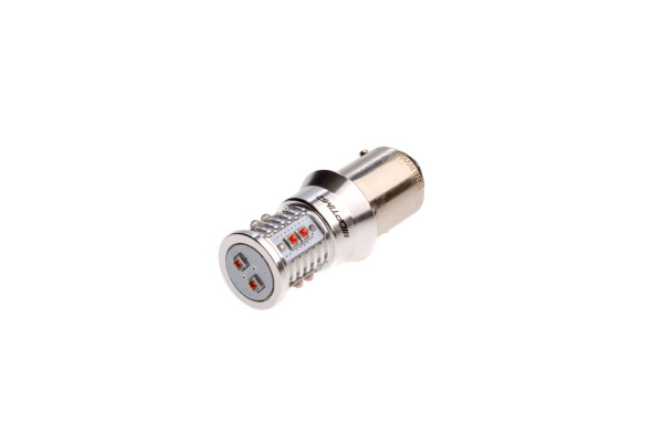 Светодиодная лампа P21/4W Optima MINI, RED, CAN, CREE XB-D*10, 1800K, 12V, (BAZ15d), двухконтактная, 1 лампа