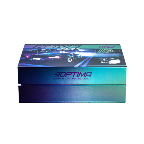 Светодиодная линза Optima Premium TRI-LED Lens, Impression Drive FLAT, 3.0", 6000К+4500К, 3 чипа, 3 отражателя, 12V, комплект 2 шт.