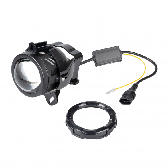 Светодиодная би-линза дополнительного света OPTIMA Bi-LED PTF LIGHT, крепление PRIORA, 3,0″, 40Вт/50Вт, 6000K, комплект 2 шт.