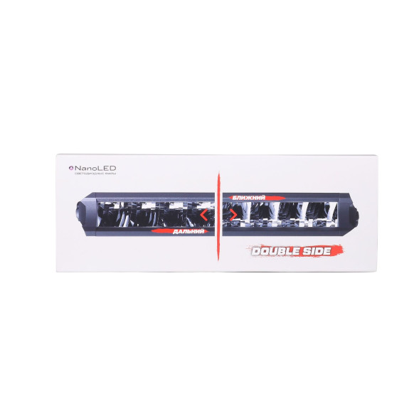 Фара светодиодная NANOLED DOUBLE SIDE, ближний или дальний свет 80W, 8 LED, 5000K, 256*58*41мм