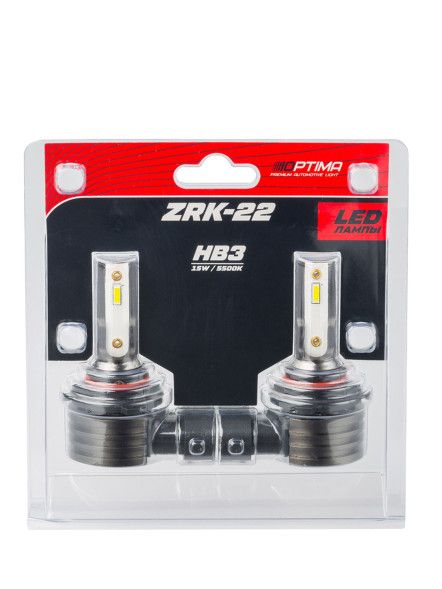 Светодиодная лампа HB3 Optima LED ZRK-22, 5500K, 12V, комплект 2 шт.
