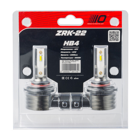 Светодиодная лампа HB4 Optima LED ZRK-22, 5500K, 12V, комплект 2 шт.