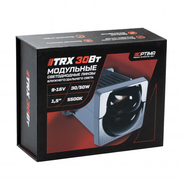 Модульные светодиодные линзы Optima Premium Bi-LED Lens TRX30, 1.5'', 30Вт, 5500К, Комплект 2 шт.