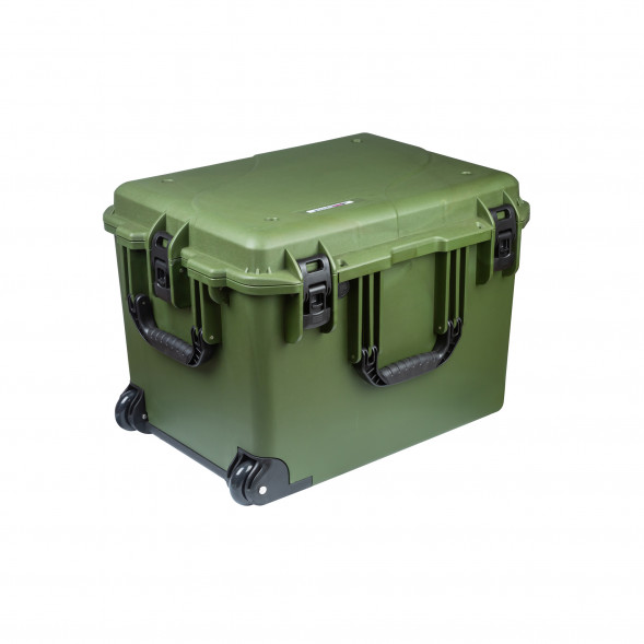 Кейс пластиковый OffRoadTeam Серия-Element AIR модель EL611565 ЗЕЛЁНЫЙ, внутренние размеры 526*386*380мм, IP65, с колесами