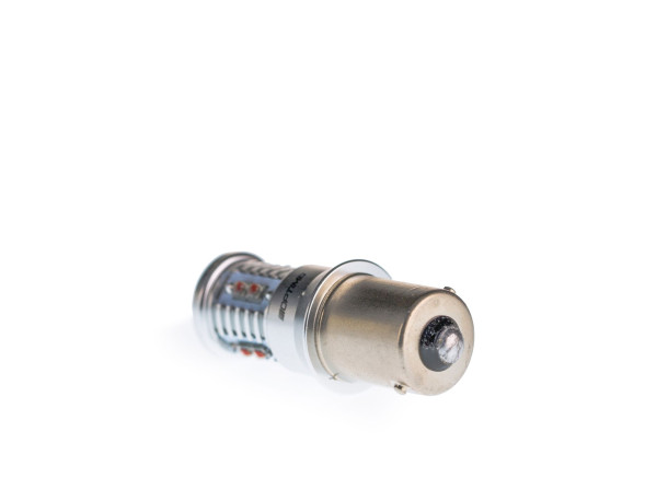 Светодиодная лампа P21W Optima MINI-CREE, RED, CAN, CREE XB-D*10, 1800K, 12-24V, (BA15S), 1 лампа
