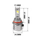 Светодиодные лампы HB5 Optima Premium LED ПРОСПЕКТ, 80W, 5000K, 12-24V, комплект 2 шт.