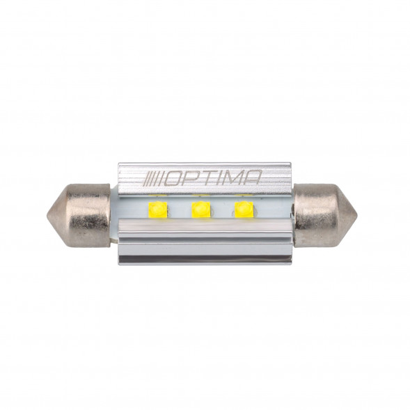 Светодиодная лампа Festoon 39mm Optima MINI-CREE, CAN,  white, 2,54W, 12V, T10*39mm (SV 8,5-8), комплект 2 шт.