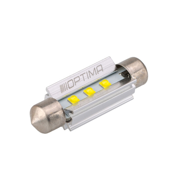 Светодиодная лампа Festoon 39mm Optima MINI-CREE, CAN,  white, 2,54W, 12V, T10*39mm (SV 8,5-8), комплект 2 шт.