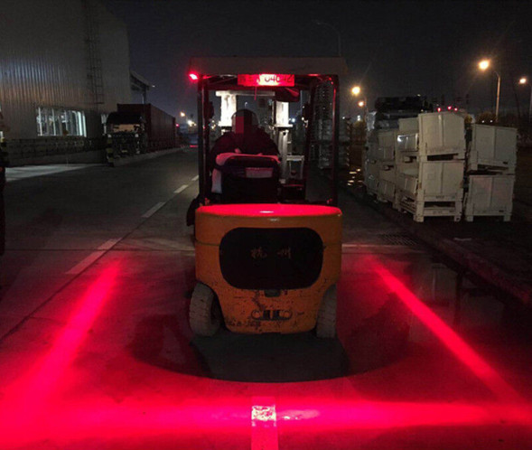Предупреждающий фонарь рабочей зоны в корпусе, Красный, 30W (Forklift Light) 12-80V,160MM X 60MM