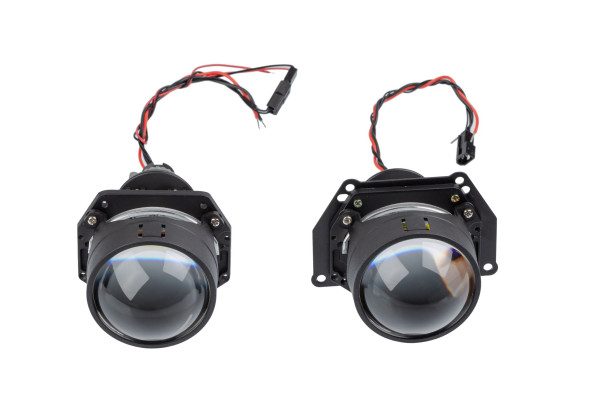 Светодиодная линза Optima Premium Bi-LED Lens, Series Reflector Technology (SRT), Double Chip 2.5", 5500К, Комплект 2 шт. Первая версия - болшой корпус