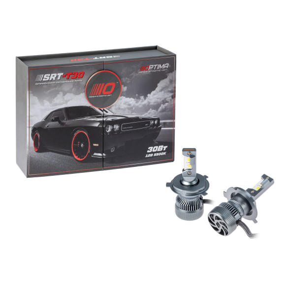 Светодиодные лампы H4 Optima Premium LED SRT-T30, 30W, 12V, 5500K, 2800lm, комплект 2 шт.