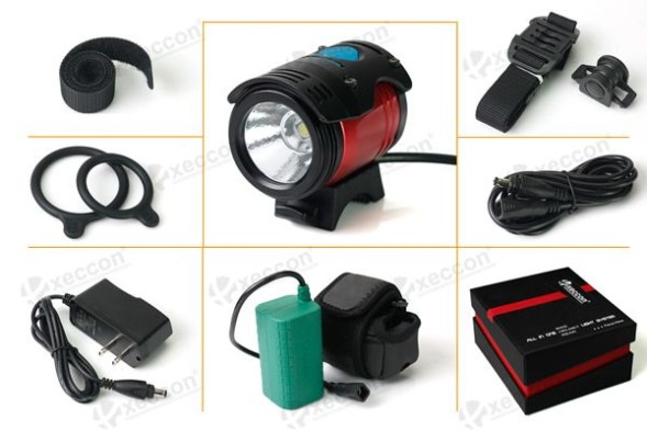 Фара велосипеда XECCON Niguer 300, 1LED CREE XM-L U2, 1100 Lum