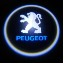 Подсветка двери светодиодная с логотипом PEUGEOT в штатное место Комплект 2 шт.