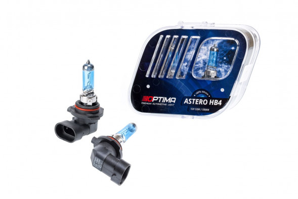 Галогенные лампы Optima Astero HB4 +80% White 5000K, 12V, 55W БЕЗ ГАРАНТИИ