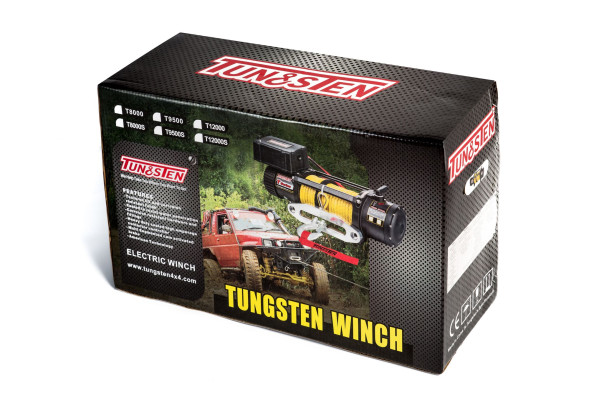 Лебедка для внедорожника Tungsten T9500 тяговое усилие 9500Lb/4310 кг, трос синтетический, 12V