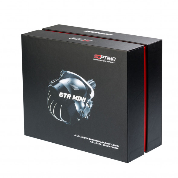 Светодиодная линза Optima Premium Bi-LED Lens GTR Mini 2,8", 5000K, комплект 2 шт.