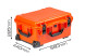 Кейс пластиковый OffRoadTeam Серия-Element модель EL613620 ОРАНЖЕВЫЙ, внутренние размеры 508*356*254мм, IP65, с колесами